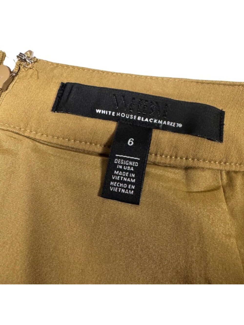 WHBM Button Front Pencil Skirt Sz 6 Knee Length Stretch Preppy Classic - Picture 3 of 12